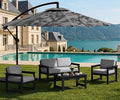 SERWALL 4 Pieces HDPE Outdoor Sofa Set by SERWALL