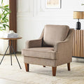 VINGLI Brown Accent Chair, Mid Century Modern Chairs, Upholstered Armchair by VINGLI