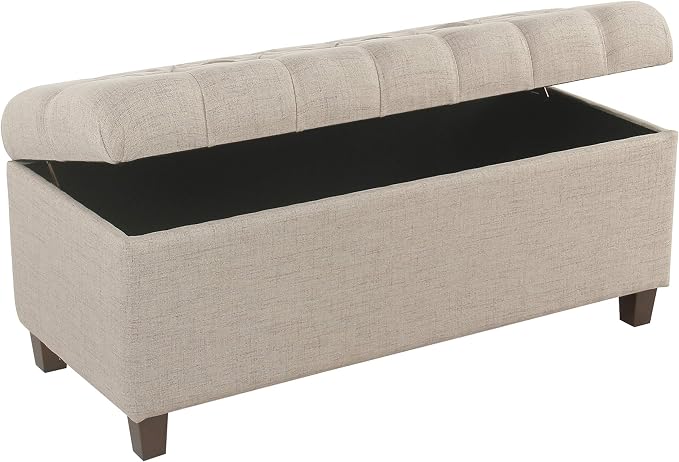 Homepop Home Decor | Tufted Ainsley Button Storage Ottoman Bench - Image 5