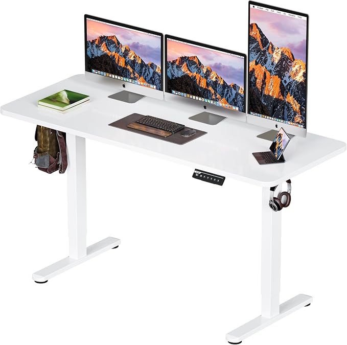 BIZUM Electric Standing Desk 60 x 24 Inch Computer Desk-Gaming Desk White Home by Unknown