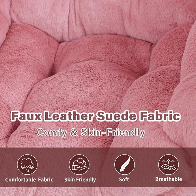 Lazy Chair with Ottoman, Modern Accent Chair Contemporary Sofa Chair with - Image 6