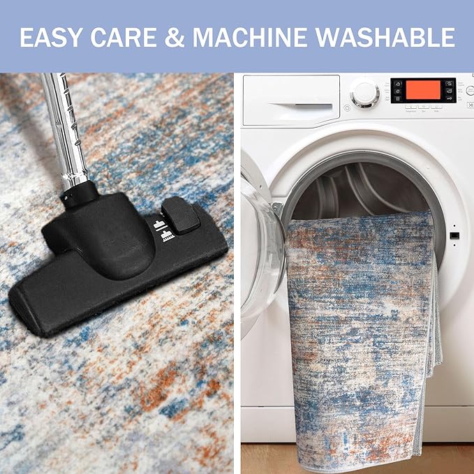 IOHOUZE Abstract Runner Rug 2x10 Ft Washable Runners - Image 3