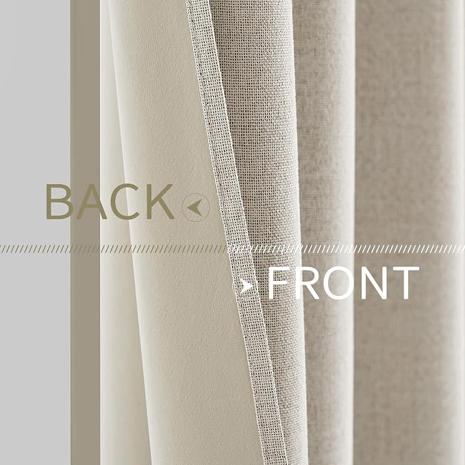 MIULEE Linen Curtains 100% Blackout - Image 6