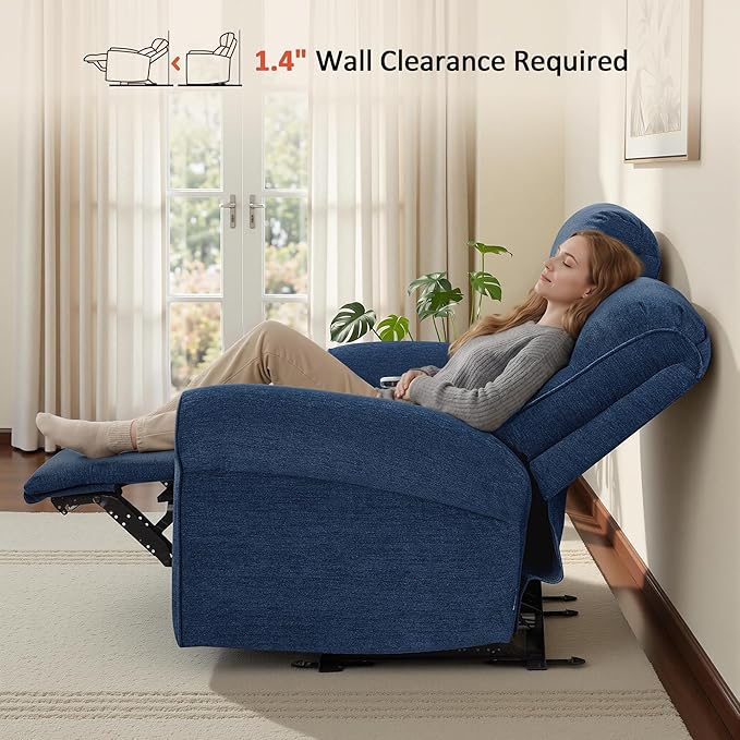 MCombo 64.6" Wall Hugger Power Loveseat Recliner Sofa - Image 4