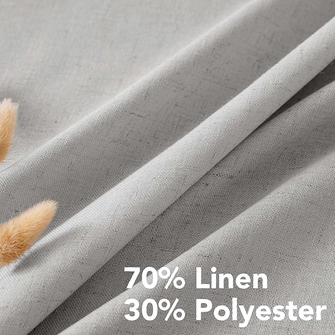 H.VERSAILTEX 2 Pack Ultra Luxurious Solid High Woven Linen Elegant Semi Sheer - Image 4