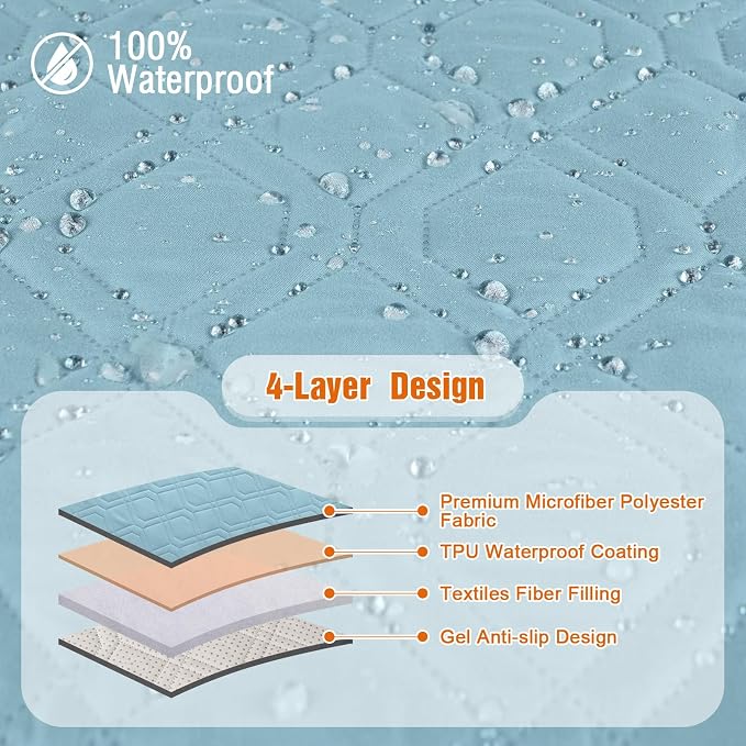 VANSOFY 100% Waterproof Recliner Chair Covers, Recliner Cover Non-Slip Dog - Image 6