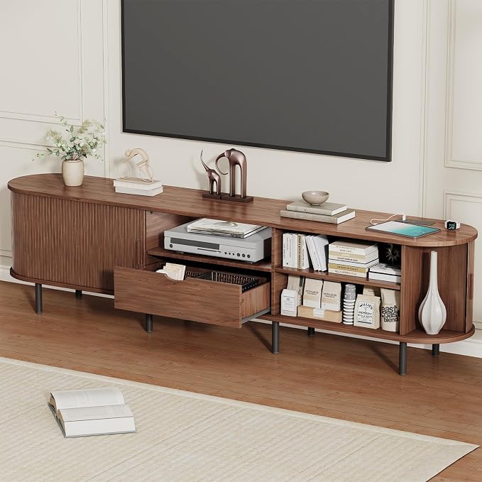 86.6" Mid-Century TV Stand - Image 3