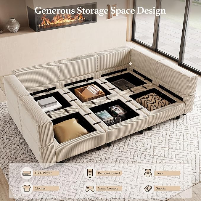 Belffin 88.6" Modular Sectional Sofa - Image 3