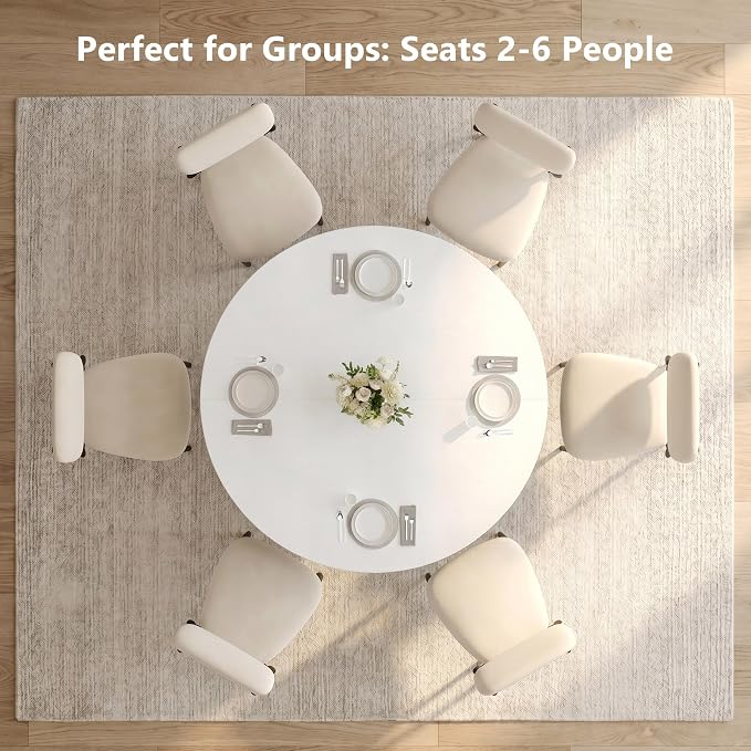 Einhomn 47.2-inch Round Dining Table, Kitchen Table - Image 5