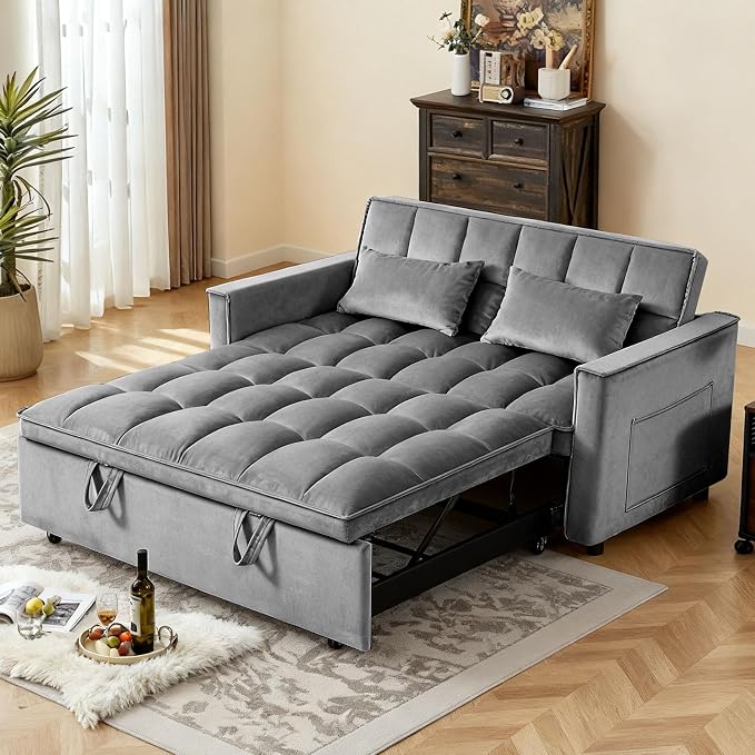 Pull Out Couch, Loveseat Sleeper Sofa Bed - Image 2