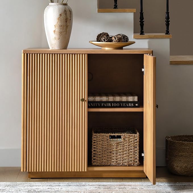 HULALA HOME Solid Wood Sideboard Buffet Cabinet - Image 3