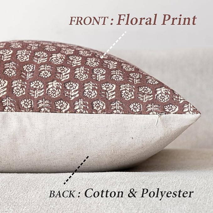 Foindtower Set of 2 Decorative Vintage Long Lumbar Throw Pillow Covers Neutral - Image 2