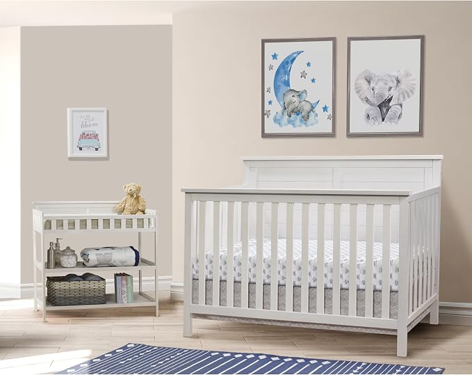 Sorelle Furniture Ashley Crib, Classic 4-in-1 Convertible Pannel Crib, Baby - Image 2