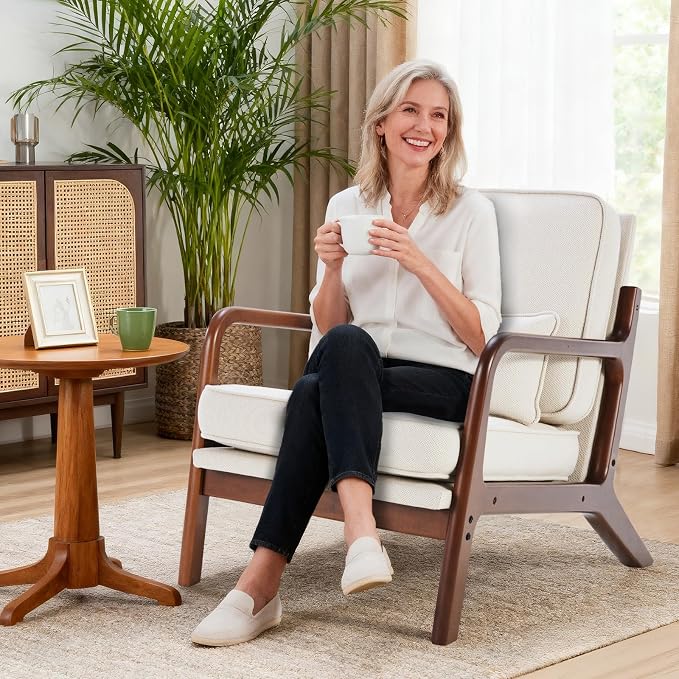 DUMOS Accent Chairs Set of 2, Mid Century Modern Chair - Image 3