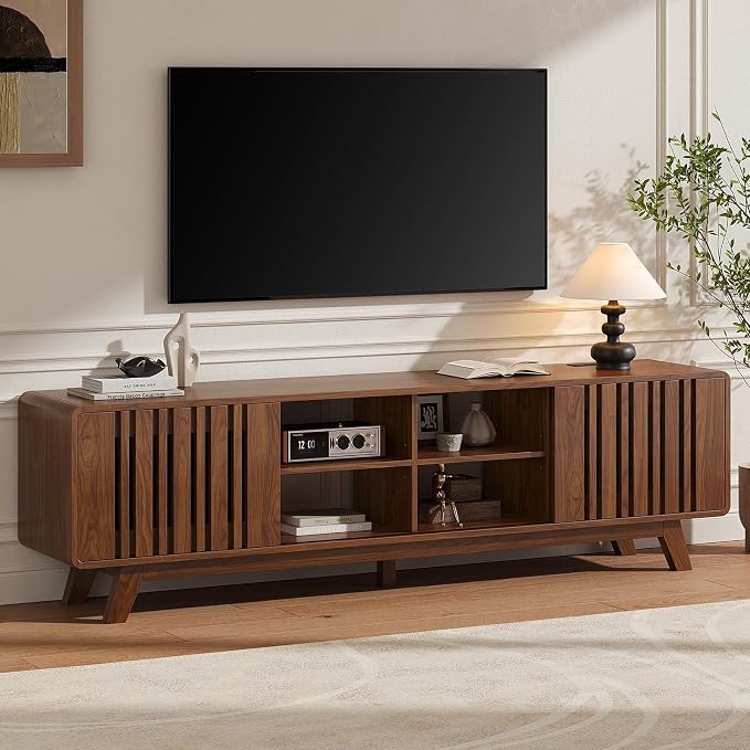 ONBRILL 70-Inch TV Stand for TVs up to 80 Inch, Mid-Century Modern Television by ONBRILL