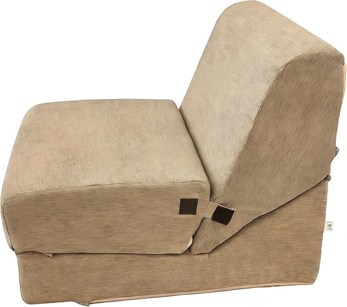 jela Luxury Corduroy Indoor Chaise Lounge, Foldable Sofa Bed Chair - Image 8