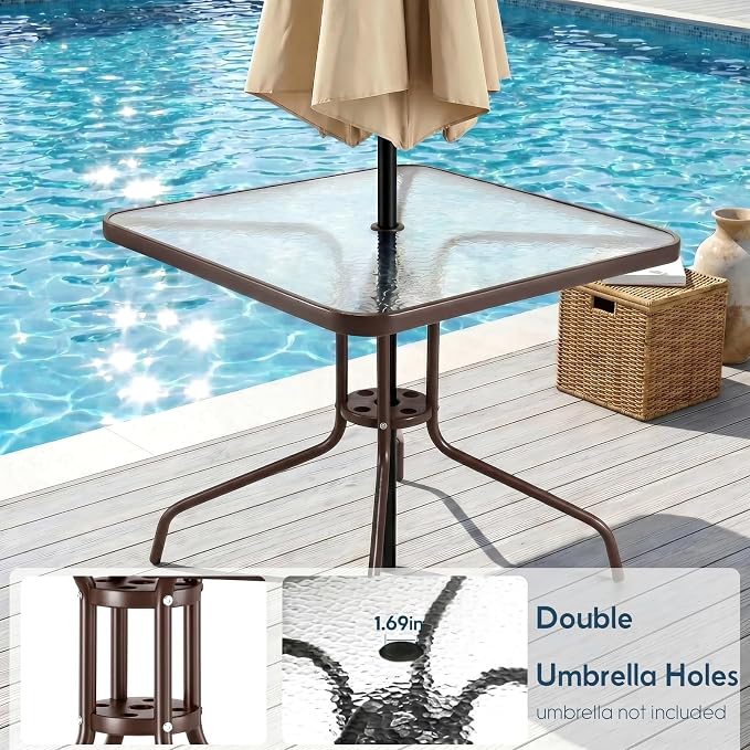 Arlopu 5 Piece Outdoor Patio Dining Set, Porch Furniture - Image 6