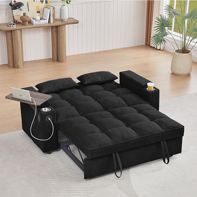 hansones ​66" Multi-Functional Pull-Out Sofa Bed - Image 6