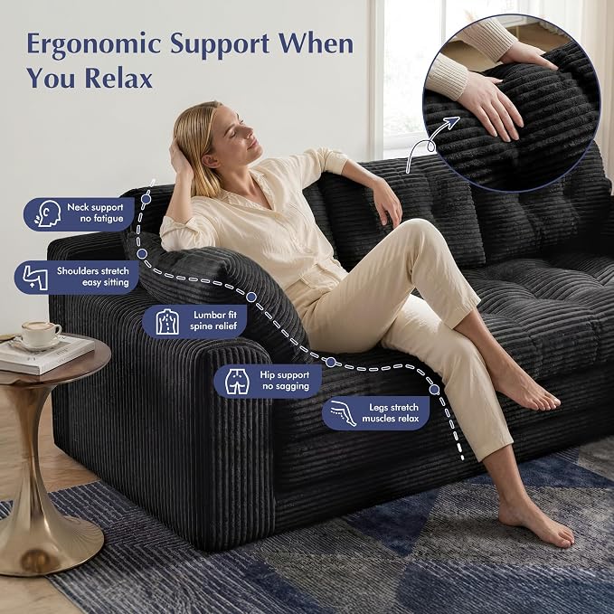 Homkdom Convertible Loveseat Sleeper, Space-Saving Folding Sofa Bed - Image 5