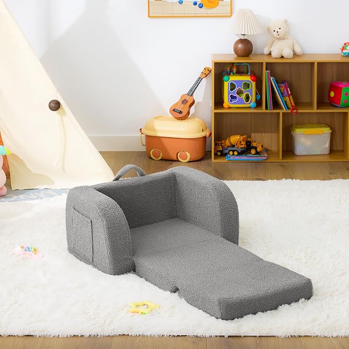 Toddler Couch, 2-in-1 Toddler Chairs Comfy 1-3 Years Old, Toddler Chair - Image 8