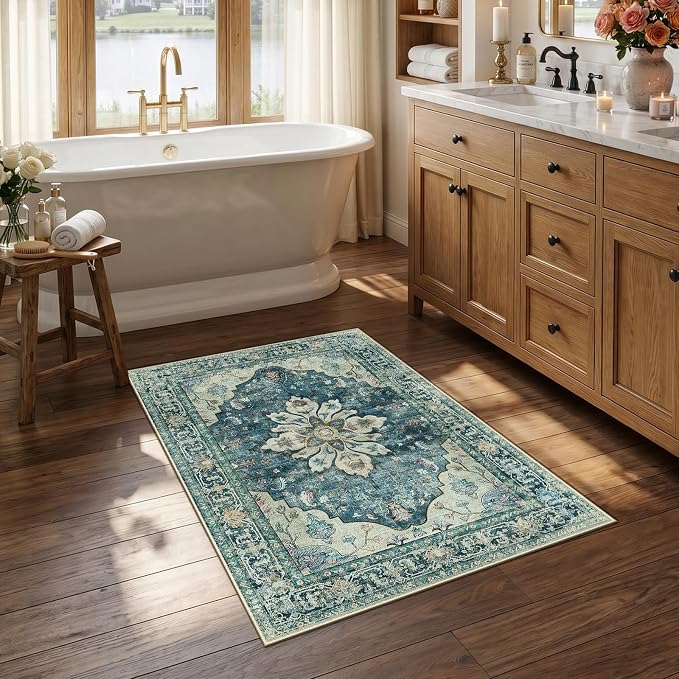 RELEANY Area Rugs 2'6"x4' Kitchen Rugs Entry Rug Small Rugs by RELEANY