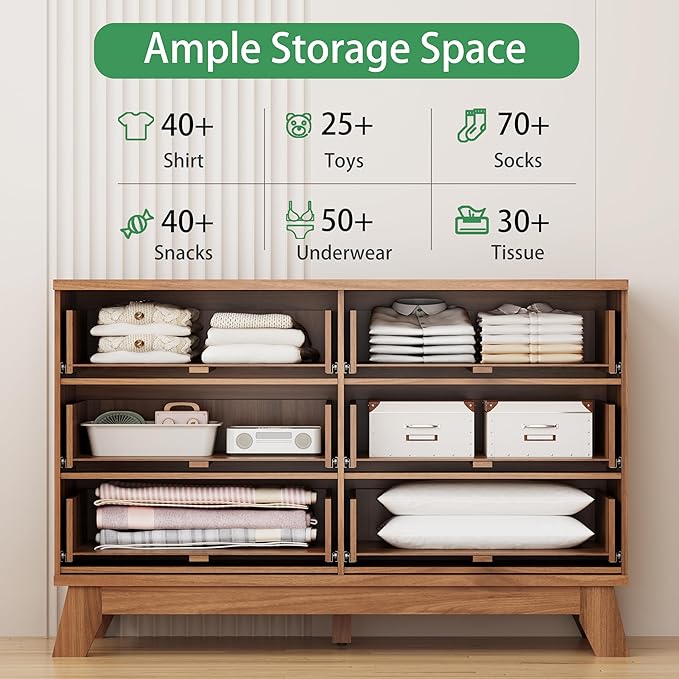 Xixini Fluted Dresser for Bedroom - Image 3
