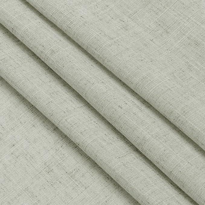 Sage Green Large Window Curtains Light Filtering Semi Sheer Privacy Linen - Image 7
