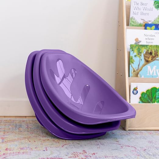 ECR4Kids Plastic Leaf Scoop Floor Rocker Seat, Classroom Furniture - Image 9