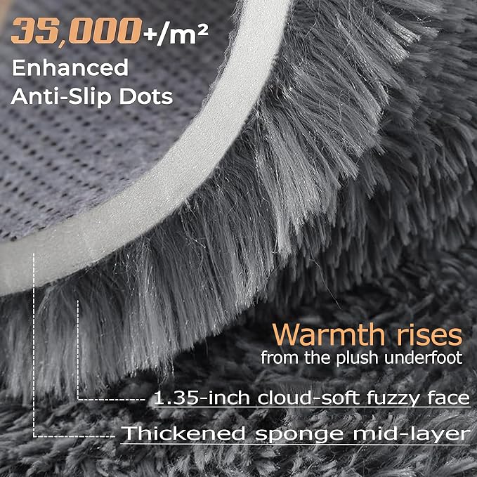 6x9 Area Rug for Living Room: Fluffy Shag Soft Washable Rugs Large Fuzzy Plush - Image 4