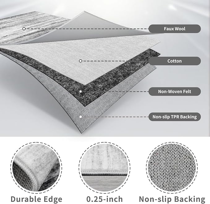 5x12 Runner Rug for Wide Hallway: Long Washable Runners for Entryway Living - Image 4