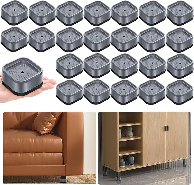 shouwuhho 24 Pack Furniture Risers Adjustable Bed Risers Heavy Duty Lifts - Image 8