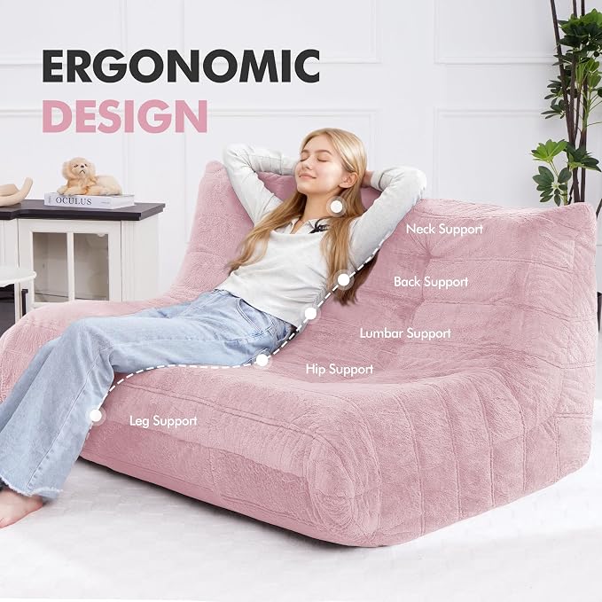 Bean Bag Loveseat Chair Big Sofa Beanbag Chair - Image 5