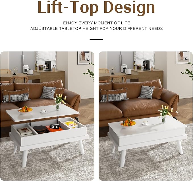 Shintenchi Coffee Table, Lift Top Coffee Table - Image 5