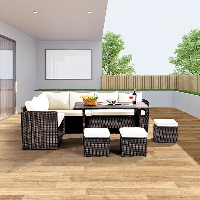 Wumiokio Patio Furniture Set, 7 Pieces Outdoor Patio Furniture - Image 2
