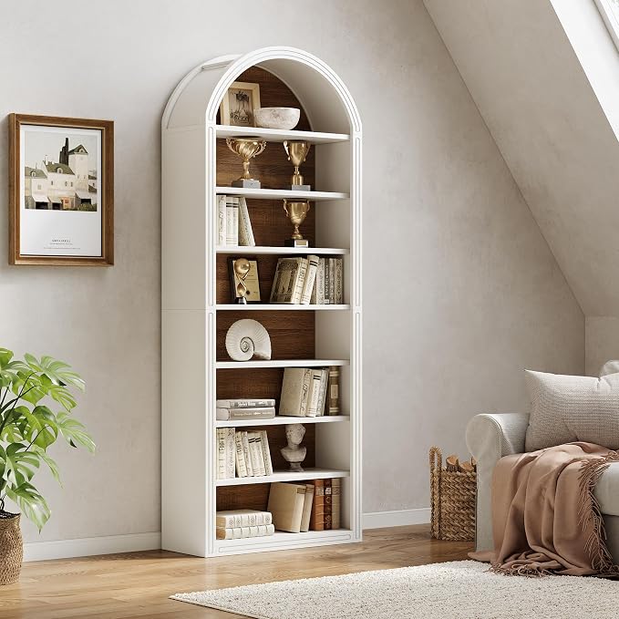 LITTLE TREE 8-Tier Bookcase, 78.7" Tall Bookshelf - Image 4