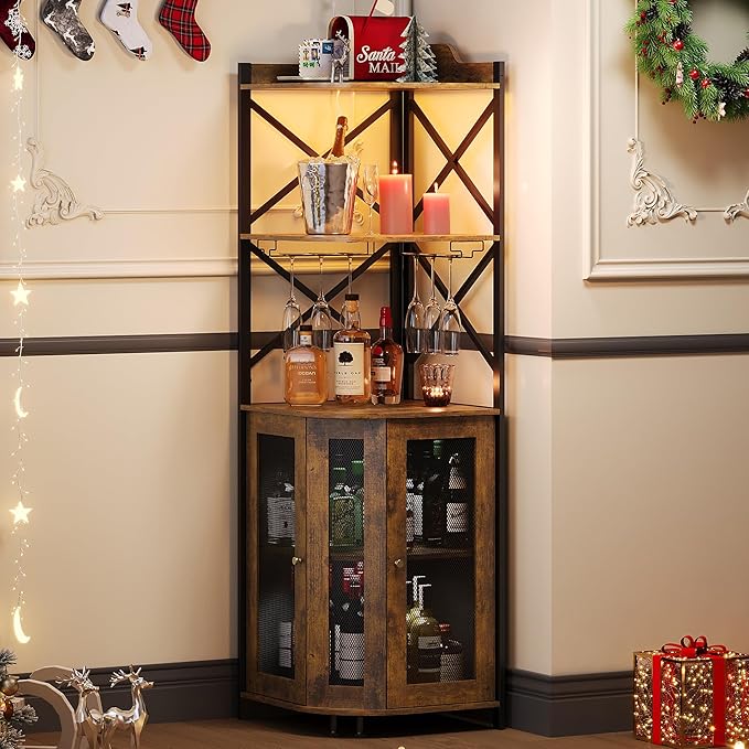 JKsmart Corner Bar Cabinet by JKsmart
