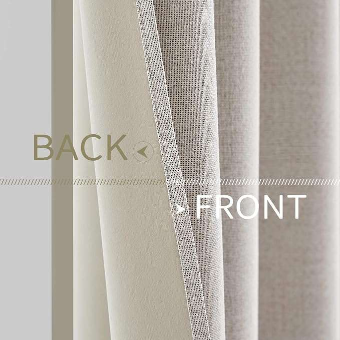 MIULEE 100% Blackout Polyester Textured Curtains - Image 6
