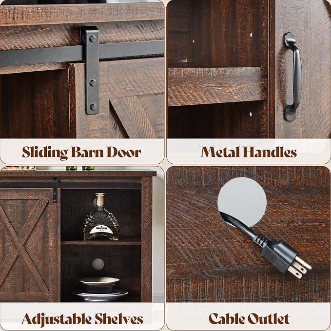 AMERLIFE 66" Farmhouse TV Stand - Image 7