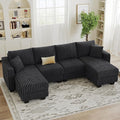 Belffin U Shaped Couch with Reversible Chaises Sectional Couches by Belffin