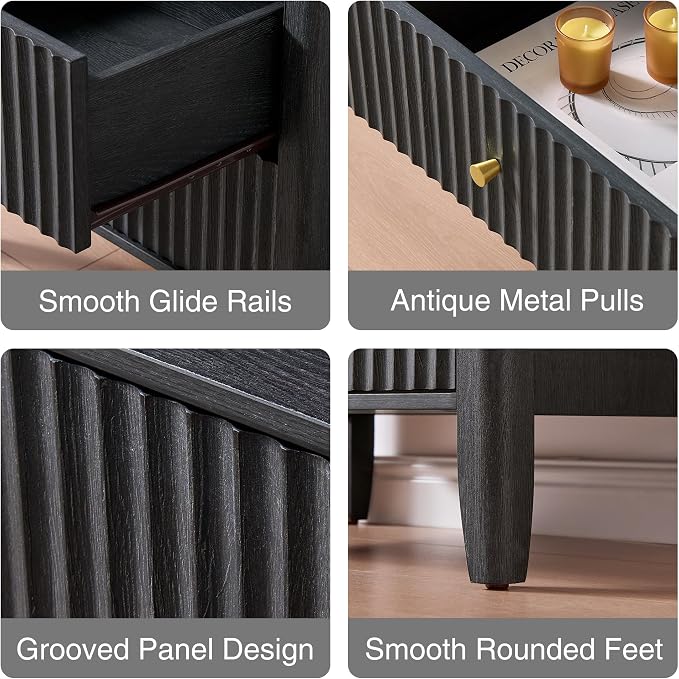 Set of 2 Fluted Nightstands - Image 6