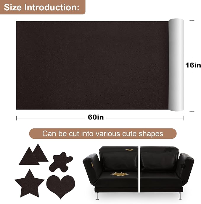 ONine Leather Repair Patch, Self-Adhesive Couch Patch - Image 3