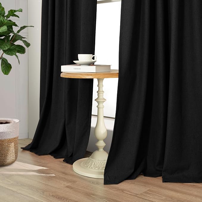 Black Out Curtains 45 Inch Long 2 Panels Burg - Image 7