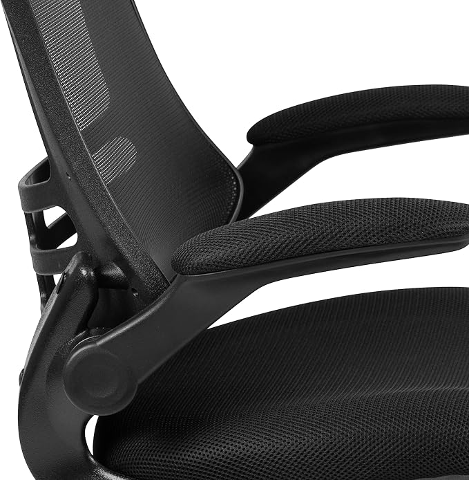 Flash Furniture Kelista Mid-Back Black Mesh Swivel Ergonomic Task Office Chair - Image 12