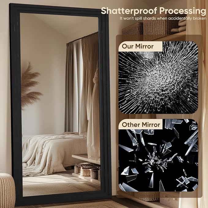 Full Length Mirror, Oversized Stand Up Mirrors Large Wall Mirrors, Wall Mounted - Image 5