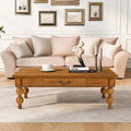 Retro Wooden Coffee Table 47’’ Vintage Cocktail Center Table by Amposei