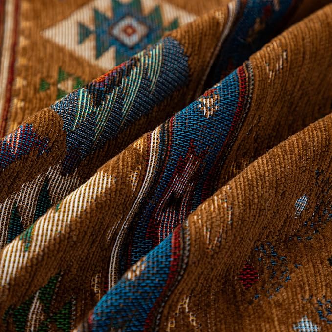 VClife Bohemian Couch Cover, Vintage Moroccan Tribal Geometric Chenille Couch - Image 6