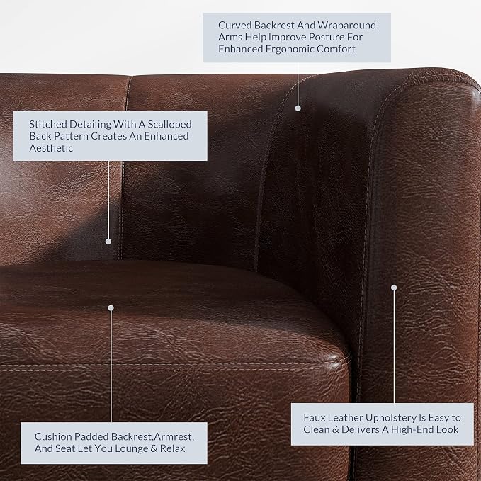 BELLEZE Accent Barrel Chair - Image 5