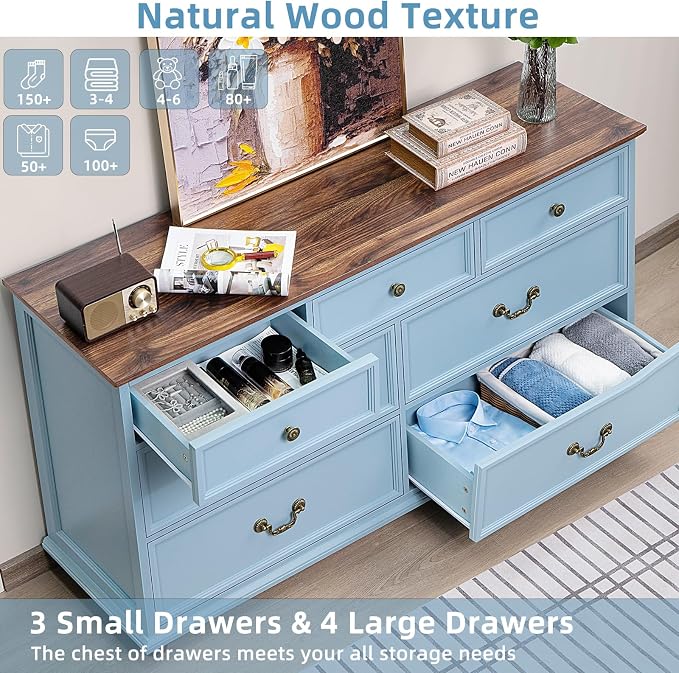 Joaxswe Farmhouse 54" 7 Drawers Dresser - Image 6