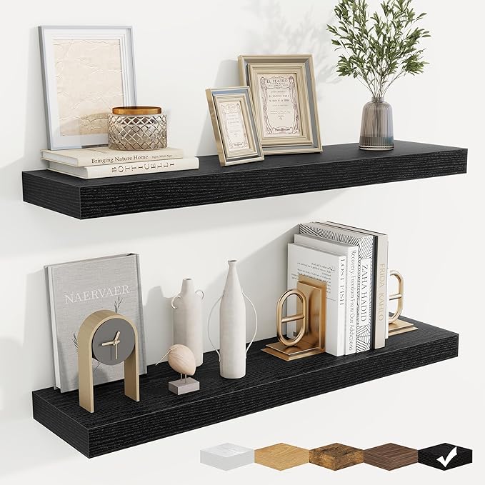 fuqing Floating Shelves for Wall, Wall Mounted Wood Floating Shelf by Fuqing