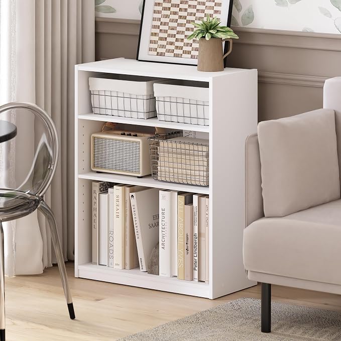 Furinno GEHRY Book Shelf, 3-Tier Small Bookshelf, Bookcase - Image 2